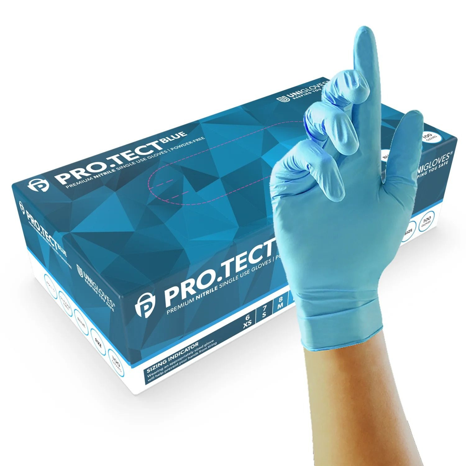 Examination Hand Gloves Blue Disposable Examination Nitrile Gloves Disposable Nitrile Gloves for Medical Use