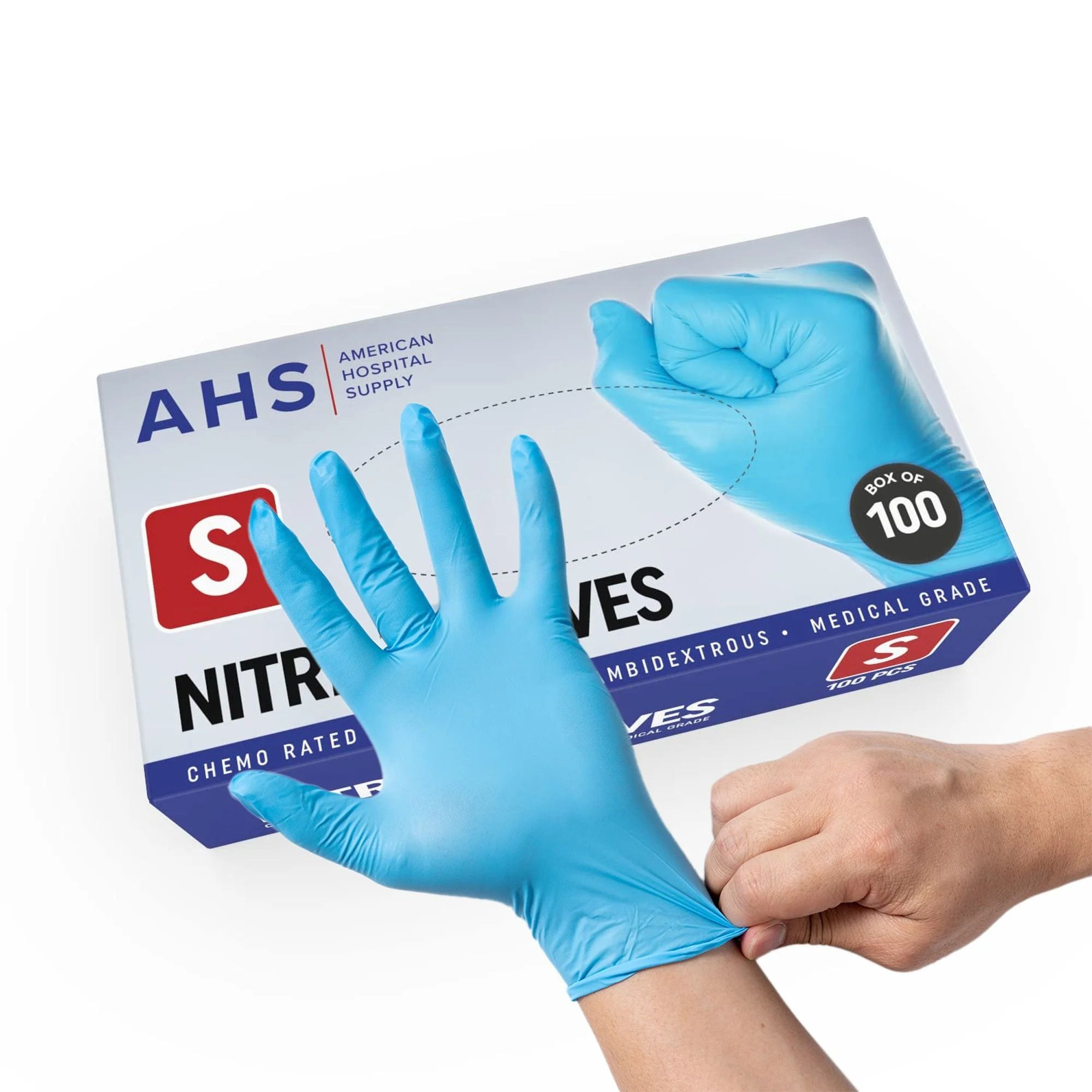 Examination Hand Gloves Blue Disposable Examination Nitrile Gloves Disposable Nitrile Gloves for Medical Use